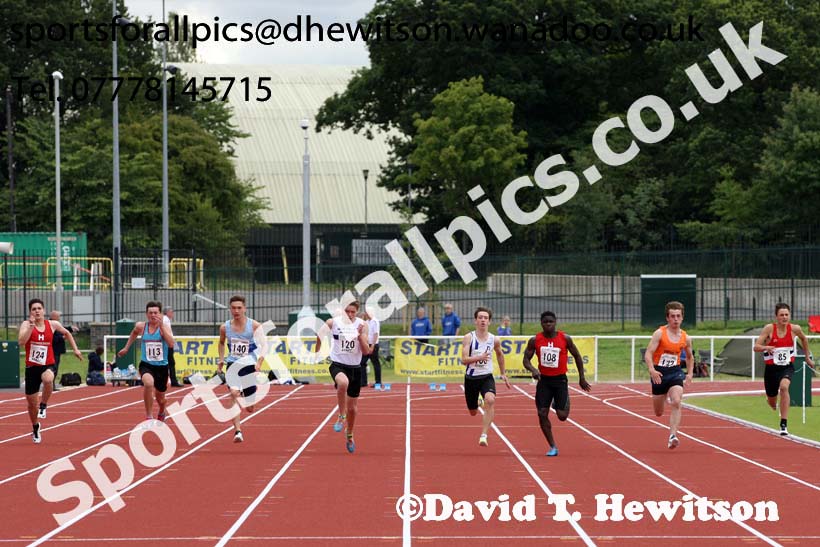 Under-15 boys 100 metres. Photo: David T. Hewitson/Sports for All Pics